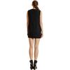 Silk Wool Mini Shift Dress, Black - Dresses - 3 - thumbnail