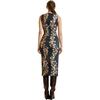 Sleeveless Bonded Midi Dress, Black/Gold - Dresses - 4
