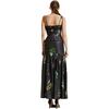 Printed Lurex Skirt, Black Floral - Skirts - 2