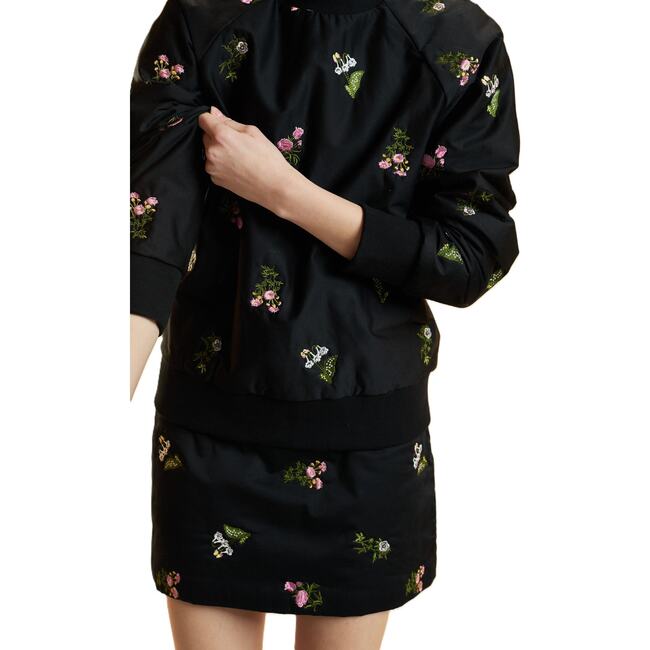 Embroidered Pullover, Black