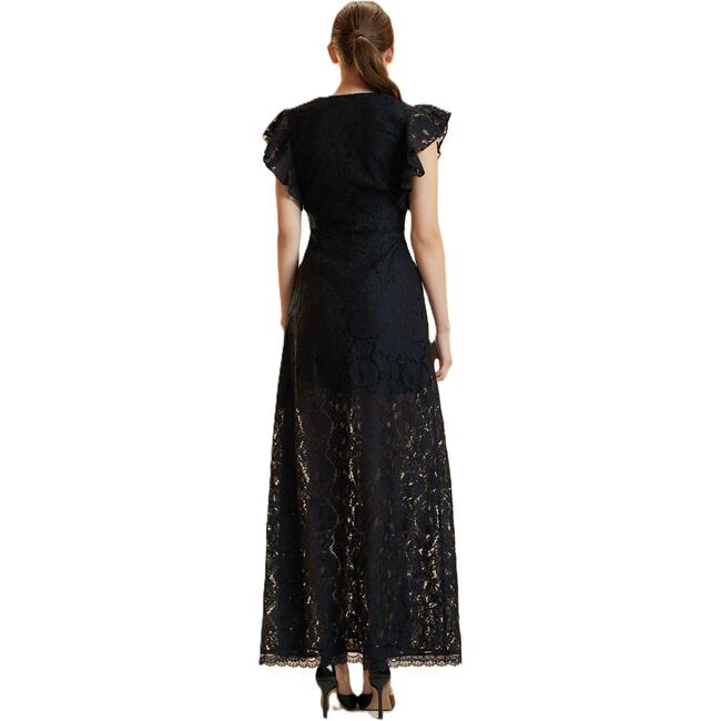 Lace Midi Dress, Black - Dresses - 3