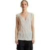 Crinkle Knit Sleeveless Top, White - Tank Tops - 1 - thumbnail