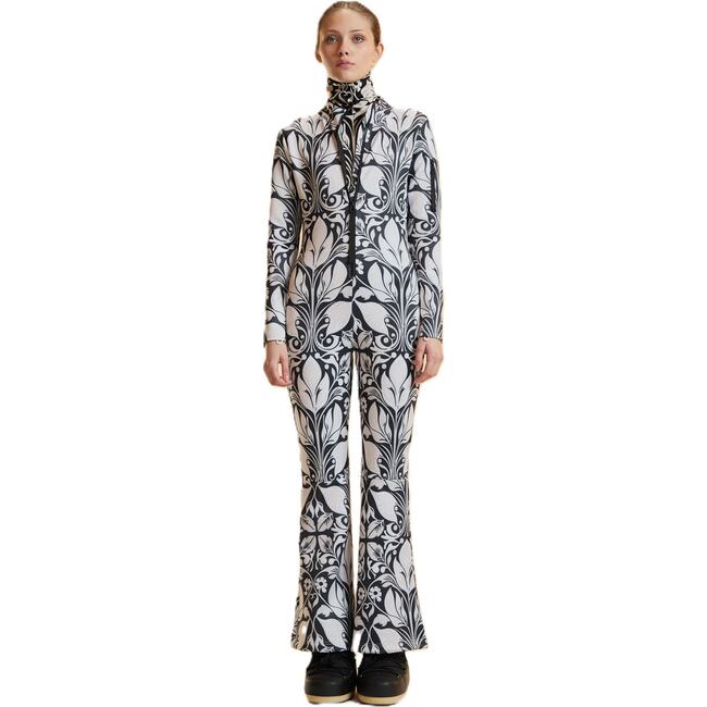 Bonded Ski Suit, Black/White