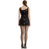 Embroidered Mini Dress, Black - Dresses - 3 - thumbnail