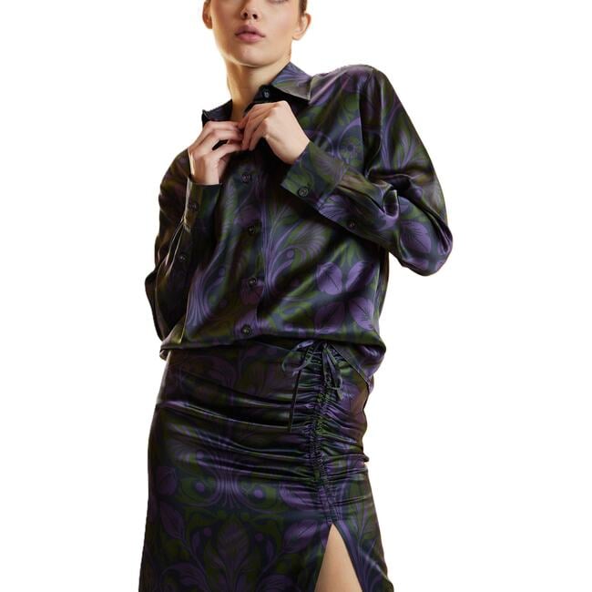 Collectible Silk Shirt, Purple Multi - Button Downs - 3