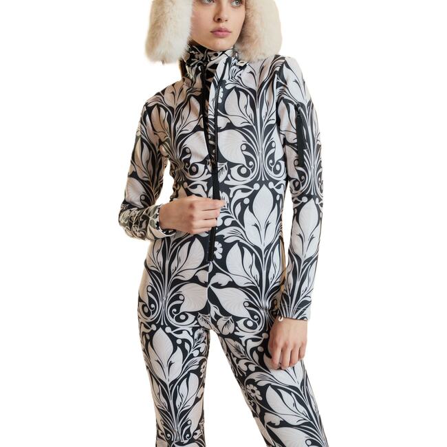 Bonded Ski Suit, Black/White - Snowsuits - 4