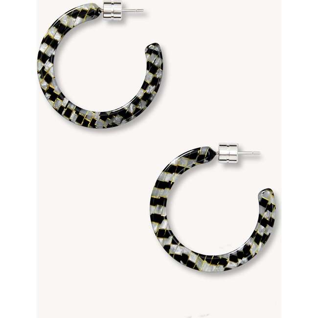 Mini Hoops, Perle Noir