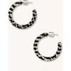 Mini Hoops, Perle Noir - Earrings - 1 - thumbnail