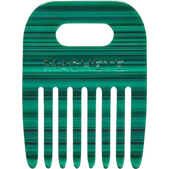 Wide Tooth No.4 Short Comb, Malachite