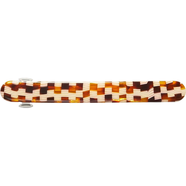 Midi Paris Barrette, Tortoise Checker