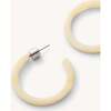 Mini Semi Hoops, Alabaster - Earrings - 2 - thumbnail