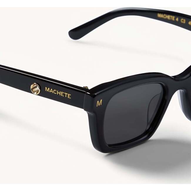 Ruby Rectangular 90s Sunglasses, Black