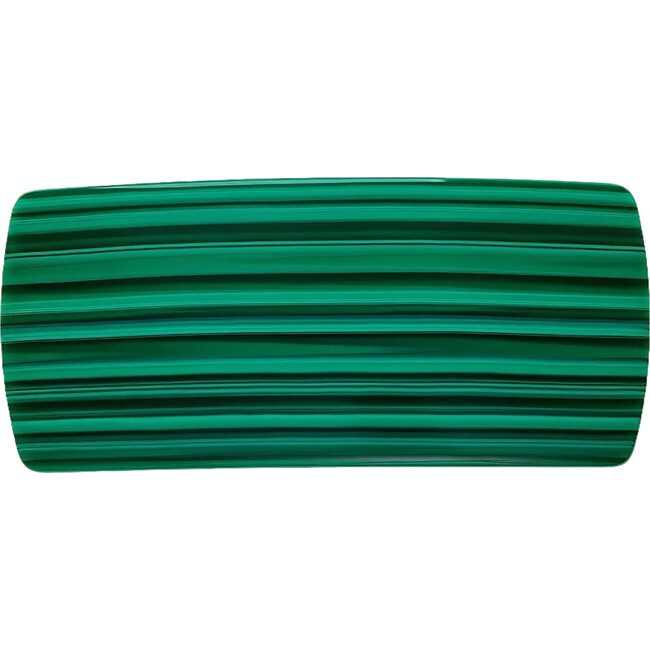 Jumbo Box Barrette, Malachite