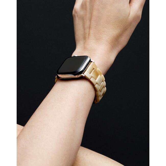 Apple Watch Band Universal Fit, Rose Gold Hardware & Alabaster