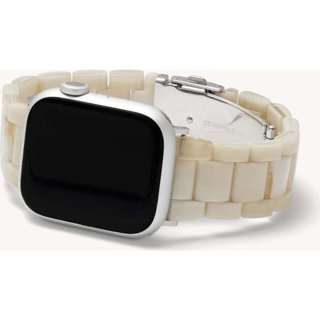 Apple Watch Band Universal Fit, Silver Hardware & Alabaster