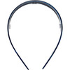 Wide Hand-Polished Headband, Indigo - Headbands - 2 - thumbnail