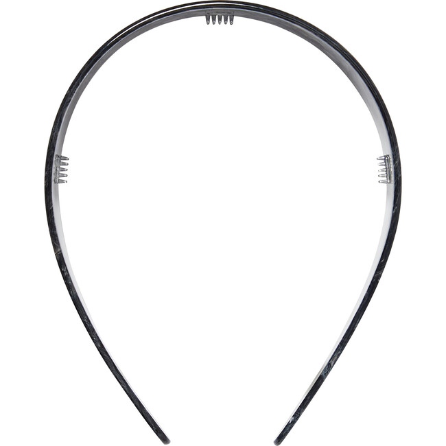 Wide Hand-Polished Headband, Obsidian