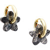 Petite Handmade Flower Charms, Obsidian - Earrings - 2 - thumbnail