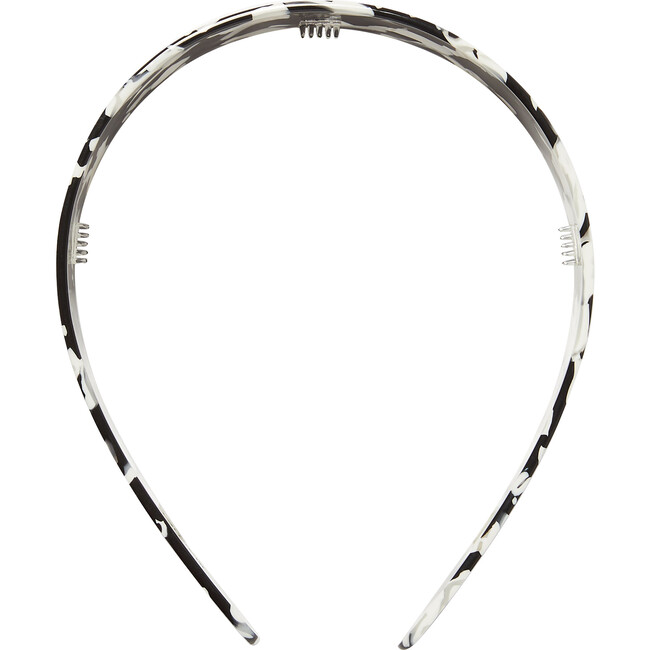 Wide Hand-Polished Headband, Noir