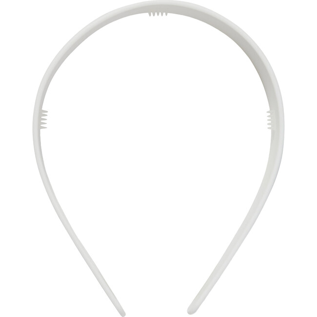 Wide Hand-Polished Headband, White Matte