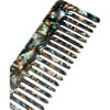 No.2 Wide-Tooth Handcrafted Comb, Green Tortoise - Hair Accessories - 2 - thumbnail