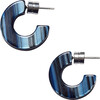 Muse Handmade Hoops Earring, Indigo - Earrings - 1 - thumbnail