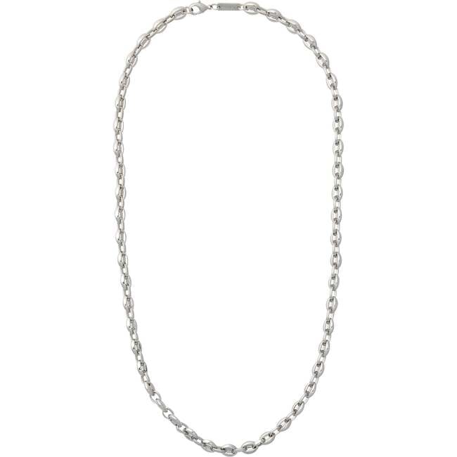 Petite Coffee Bead Necklace, Silver
