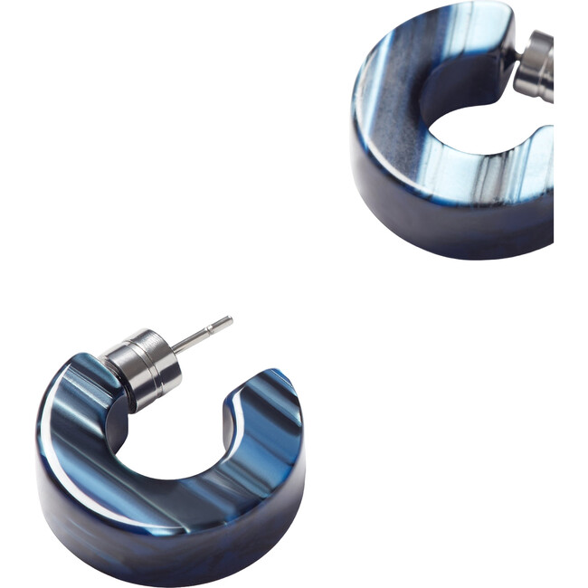 Muse Handmade Hoops Earring, Indigo