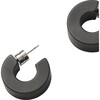 Muse Handmade Hoops Earring, Black Matte - Earrings - 2 - thumbnail