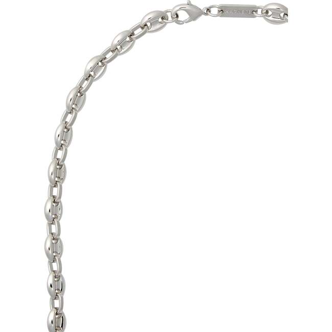 Petite Coffee Bead Necklace, Silver