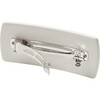 Jumbo Handcrafted Spring Clasp Box Barrette, White Matte - Hair Accessories - 2 - thumbnail