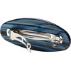 Jumbo Handcrafted Oversized Oval Barrette, Indigo - Hair Accessories - 2 - thumbnail