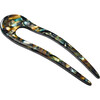 French Hand-Sculpted Hair Pin, Green Tortoise - Hair Accessories - 2