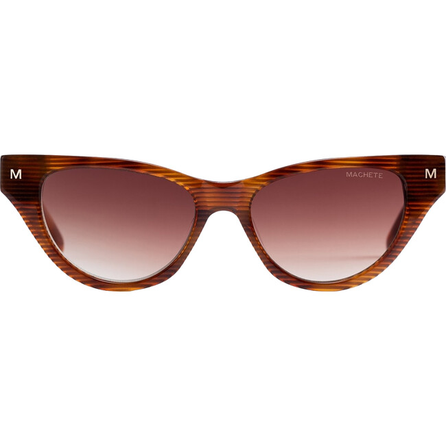 Suzy Sunglasses, Dark Tortoise Stripe
