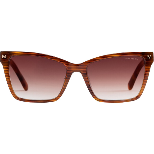 Sally Sunglasses, Dark Tortoise Stripe
