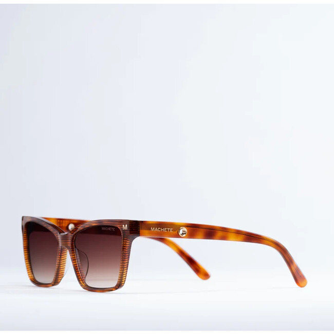 Sally Sunglasses, Dark Tortoise Stripe