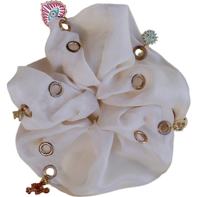 Kaxi Grommet Jumbo Scrunchie, Charms