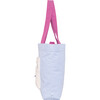 Color Block Tote – Corduroy & Sherpa Bag with Double Pockets + Cozy Coin Purse - Baby Blue Bell - Bags - 2 - thumbnail