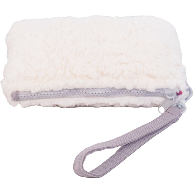 Color Block Tote – Corduroy & Sherpa Bag with Double Pockets + Cozy Coin Purse - Hibiscus Pink - Bags - 5