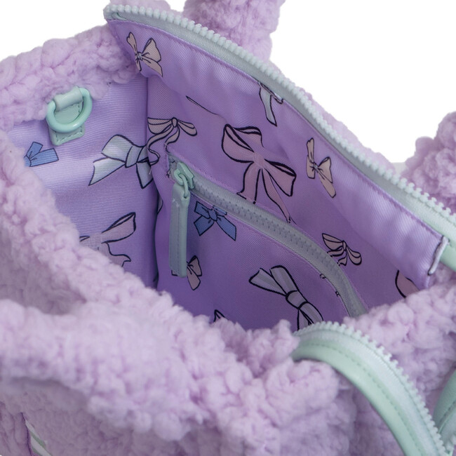 Sherpa Tote Bag with Matching Coin Purse, Bows - Bags - 9
