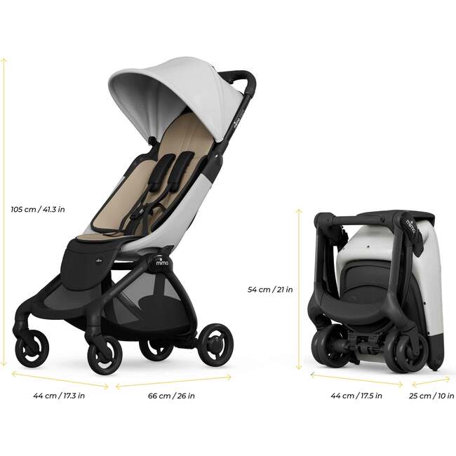 Miro Stroller, White - Single Strollers - 6