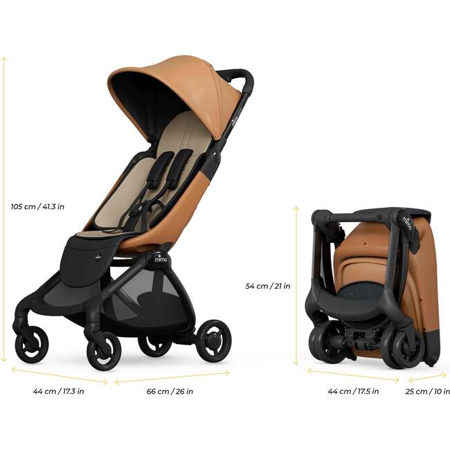 Miro Stroller, Mocha Cream - Single Strollers - 7