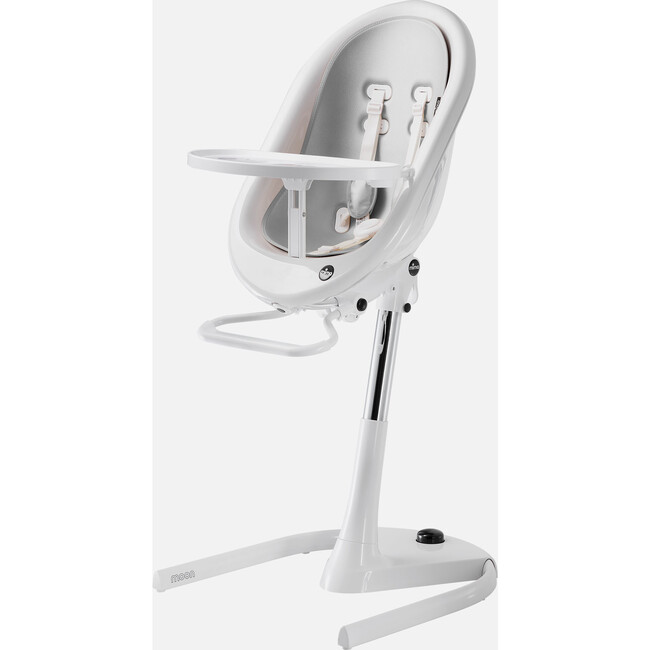 Moon High Chair, White / Silver