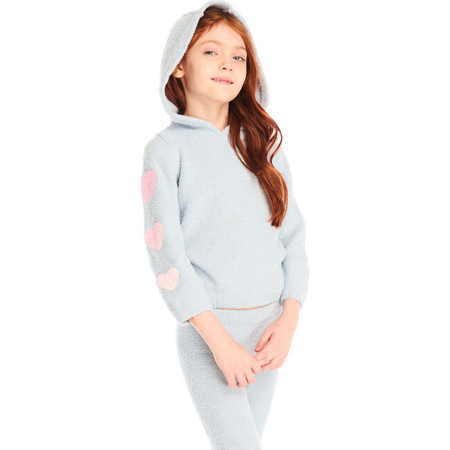Cropped Shirred Snowflake Hoodie
