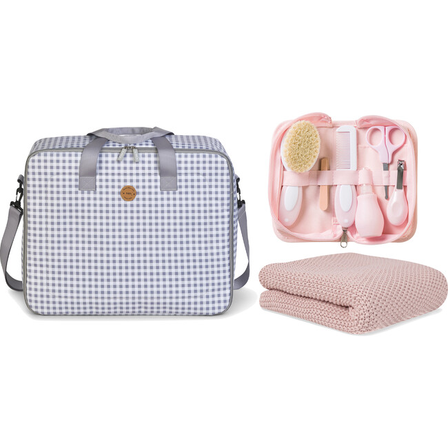 The Deluxe Welcome Home Newborn Gift, Vichy Pink