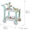 Afternoon Sip Wood Dessert Cart with 21 Pieces & Rotatable Wheels - Play Kitchens - 4
