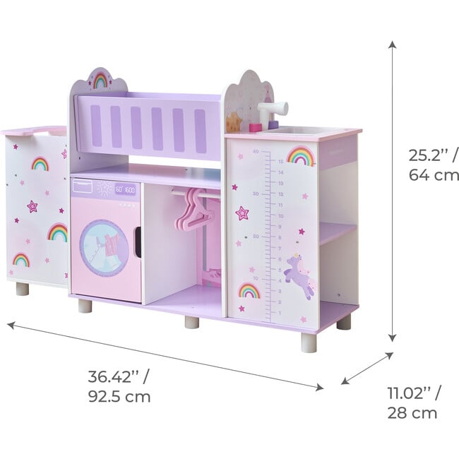 Olivia's Little World Wood Doll Nursery with Cradle, Sink & Closet - Doll Accessories - 4