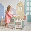 Afternoon Sip Wood Dessert Cart with 21 Pieces & Rotatable Wheels - Play Kitchens - 6