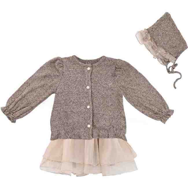 Ruffle 3-Piece Set, Brown