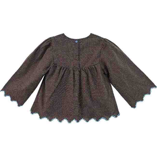 Polka Dot Scallop Set, Brown - Mixed Apparel Set - 3